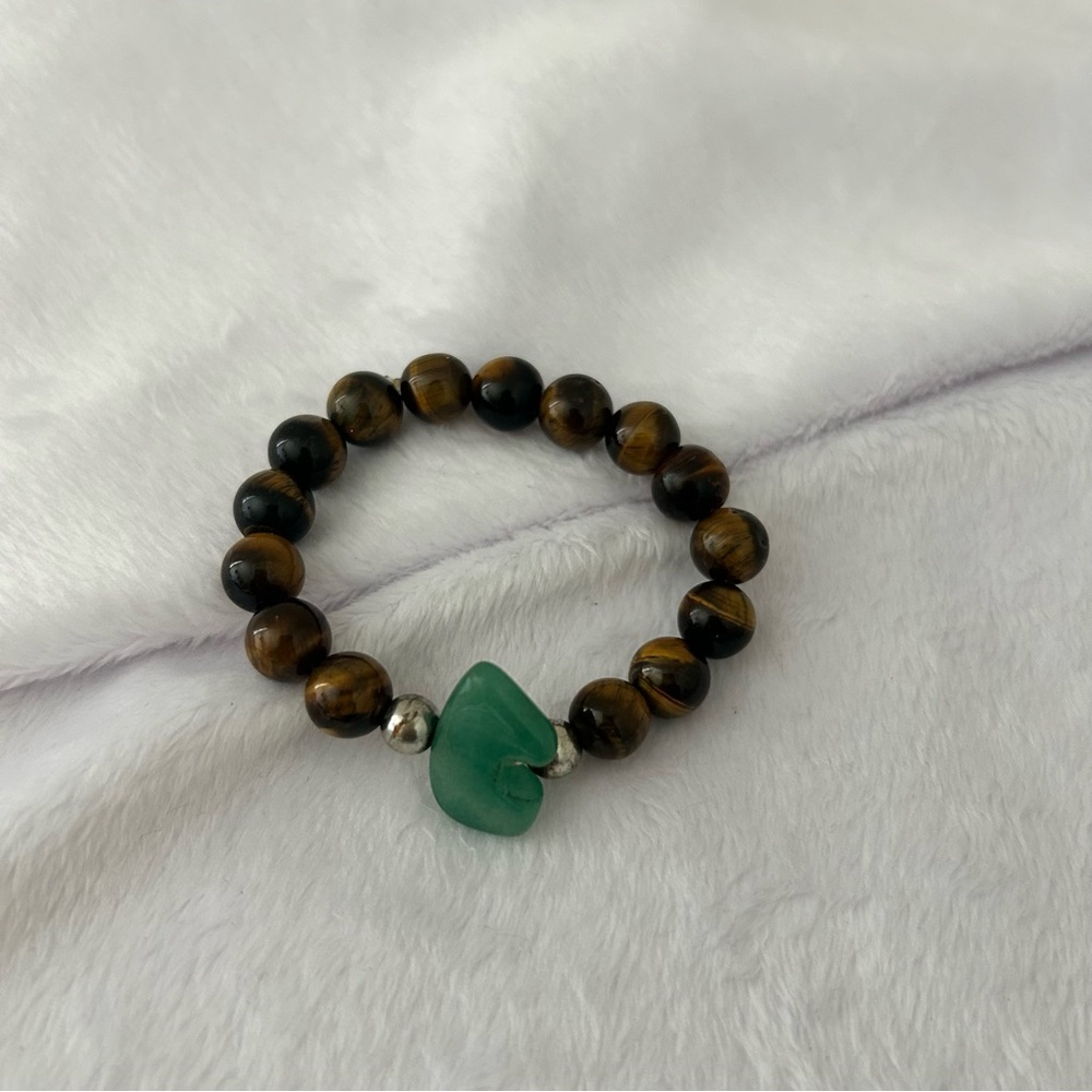 Kids Tiger’s Eye & Green Aventurine Bracelet
